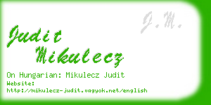 judit mikulecz business card